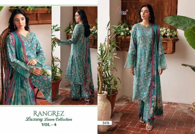 Rangrez Luxury Lawn Collection Vol 4 By Shree Cotton Pakistani Suits Wholesale Price In Surat
